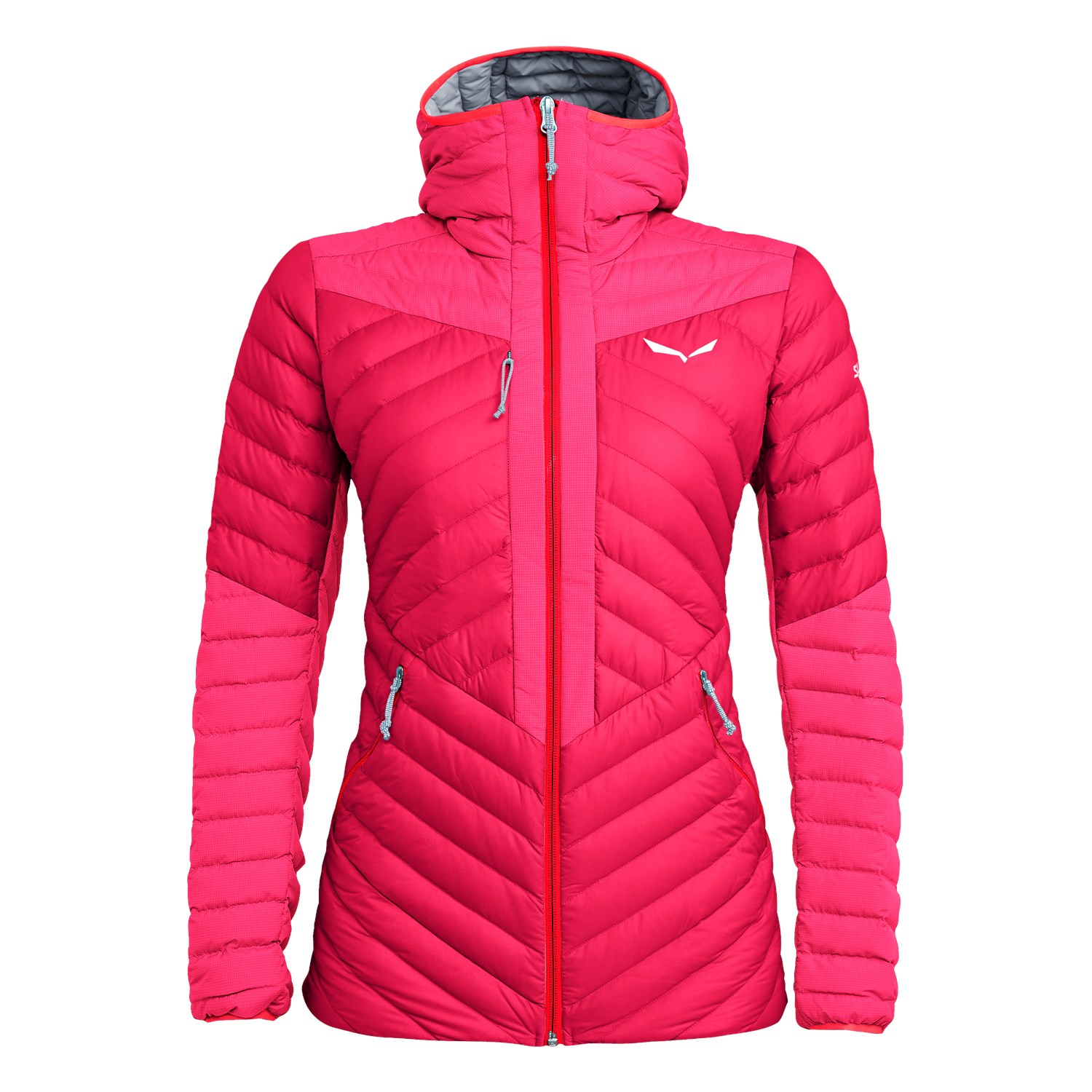 Salewa Women's Ortles Light 2 Hooded Insulation Down Jacket Pink/Rose Red WJM-016328